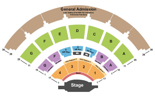 L.B. Day Amphitheater Seating Chart: Endstage Platform