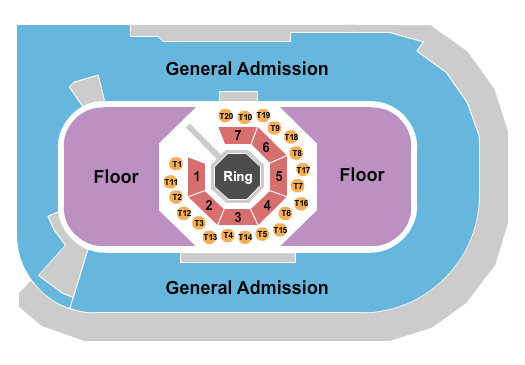 LECOM Events Center Seating Chart: MMA 2