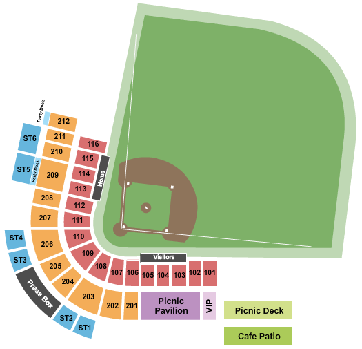 L.P. Frans Stadium Seating Chart: Baseball