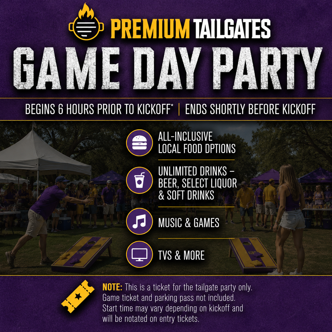 Premium Tailgate Tent - Baton Rouge Seating Chart: Premium Tailgate - LSU
