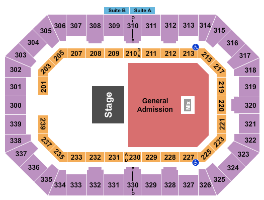 La Crosse Center Seating Chart: Endstage GA 2