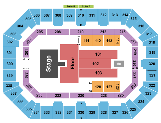 La Crosse Center Seating Chart: Godsmack