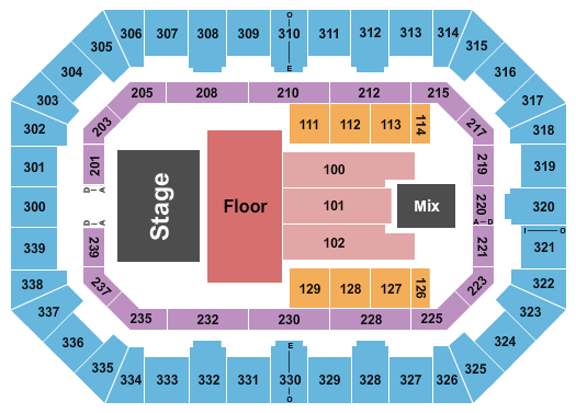 La Crosse Center Seating Chart: Justin Moore