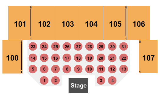 La Crosse Center Seating Chart: Endstage Tables