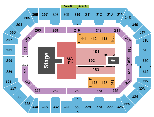 La Crosse Center Seating Chart: Sugarland