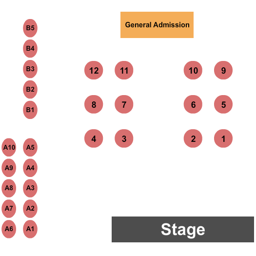 La Hacienda Event Center Seating Chart: General/Table