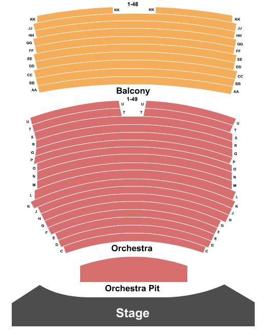 La Mirada Theatre For The Performing Arts Seating Chart: Endstage Pit
