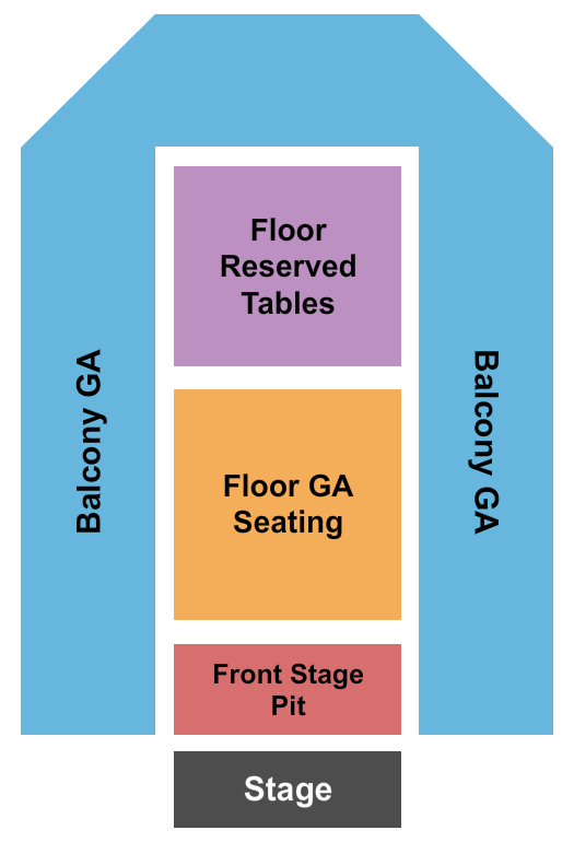 La Porte Civic Auditorium Seating Chart: GA Pit/GA Floor/Tables