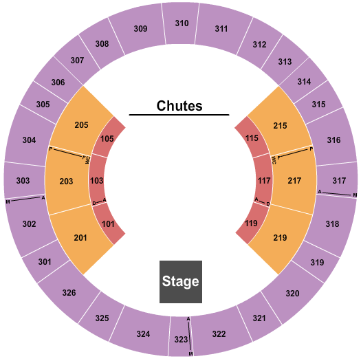 Laborde Earles Coliseum Seating Chart: Rodeo