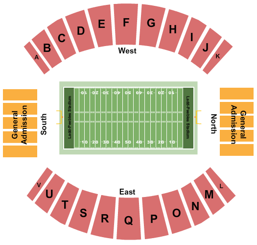 Ladd Peebles Stadium Map