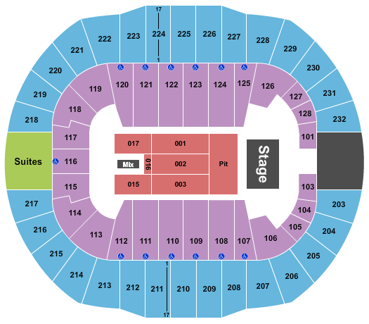 Cajundome Seating Chart: Endstage GA Pit
