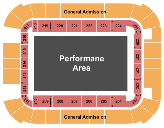 Lake Charles Civic Center Arena Map