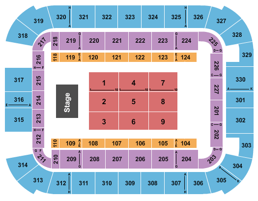 Lake Charles Civic Center Arena Seating Chart: Music Fest