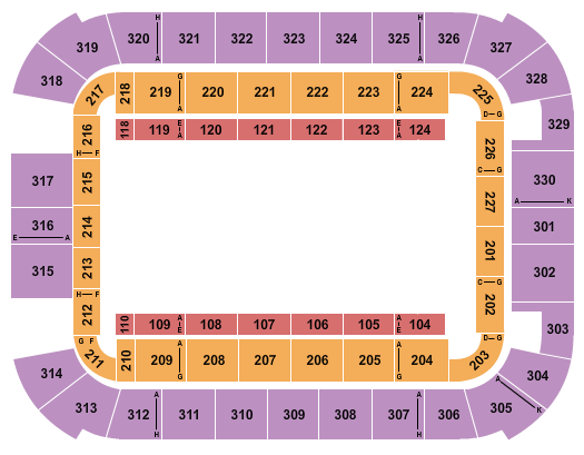 Lake Charles Civic Center Arena Seating Chart: Open Floor