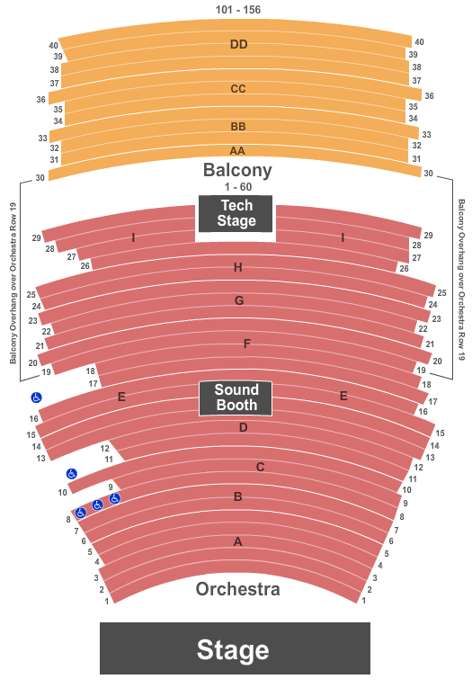Rosa Hart Theatre at Lake Charles Civic Center Seating Chart