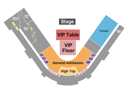 Lake Elsinore Diamond Seating Chart: Endstage VIP Floor
