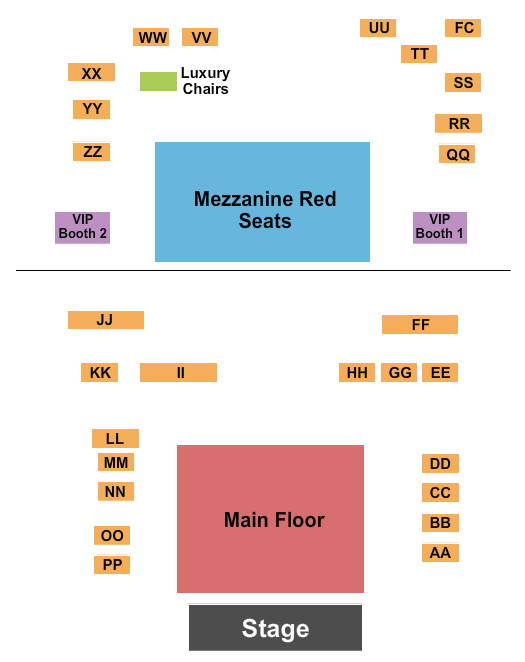 Lakeport Opera House Seating Chart: Endstage 2