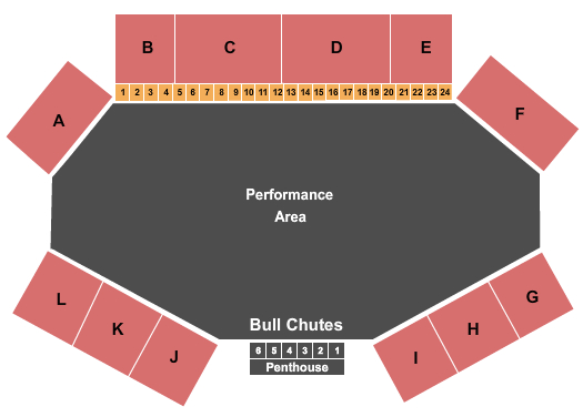 Lakeside Rodeo Arena Seating Chart: Rodeo