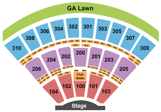 Empower Federal Credit Union Amphitheater at Lakeview Map