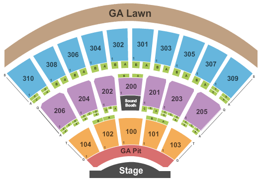 Lakeview Amphitheater Interactive Seating Chart