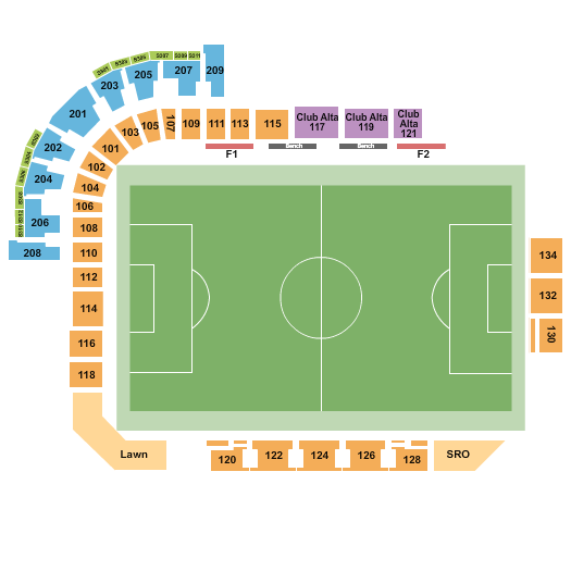 Lancaster Municipal Stadium Seating Chart: Soccer