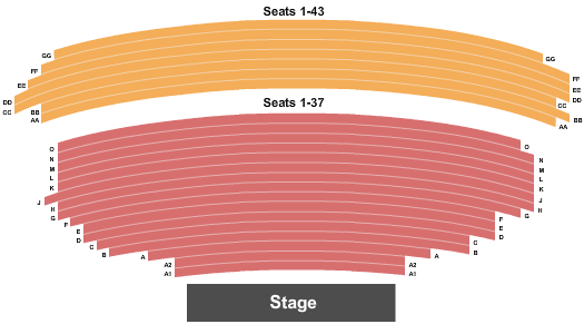Main Stage at Lancaster Performing Arts Center Map