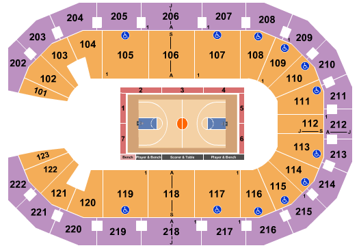 Landers Center Seating Chart: Basketball-Globetrotters