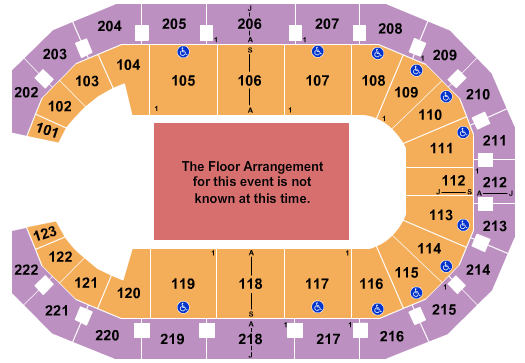 Landers Center Seating Chart: Generic Floor