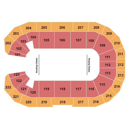 Landers Center Seating Chart: Rodeo