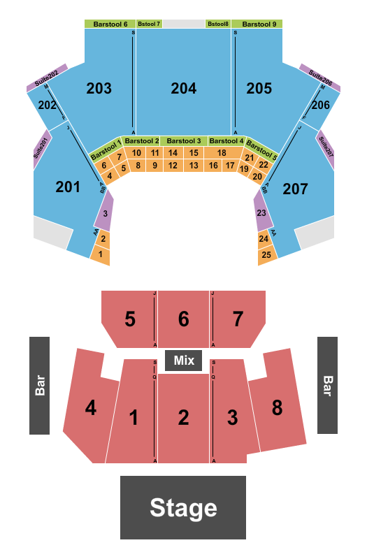 Landmark Credit Union Live Seating Chart: Endstage 2