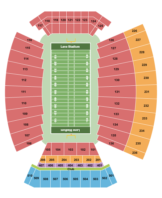 Lane Stadium Seating Chart: Football