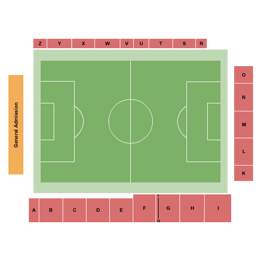 Langley Events Centre Seating Chart: Soccer
