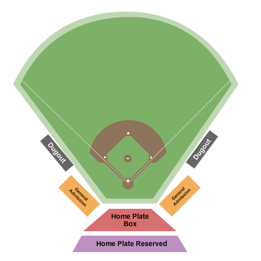 LaRoche Baseball Complex Seating Chart: Baseball