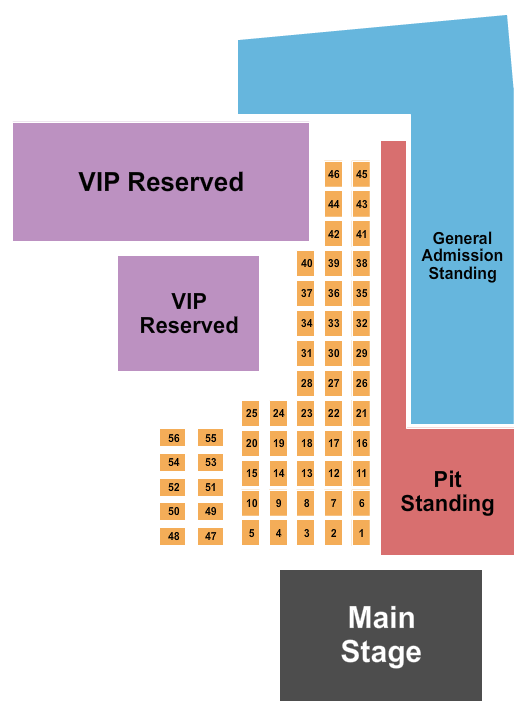 Las Palmas Race Park Seating Chart: GA/Pit Standing/VIP