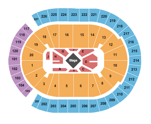 T-Mobile Arena Seating Chart: Endstage