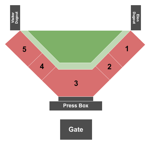 Latham Park Seating Chart: Baseball 2020