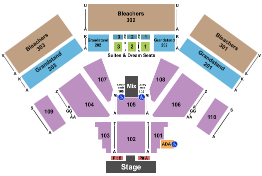 Laughlin Events Center Seating Chart: Kid Rock