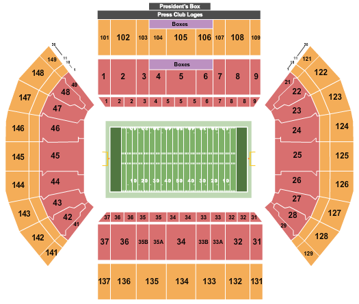 Lavell Edwards Stadium Seating Chart: Football