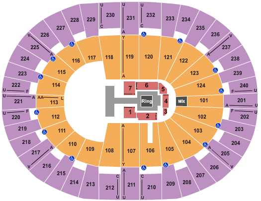 Lawrence Joel Veterans Memorial Coliseum Seating Chart: AEW
