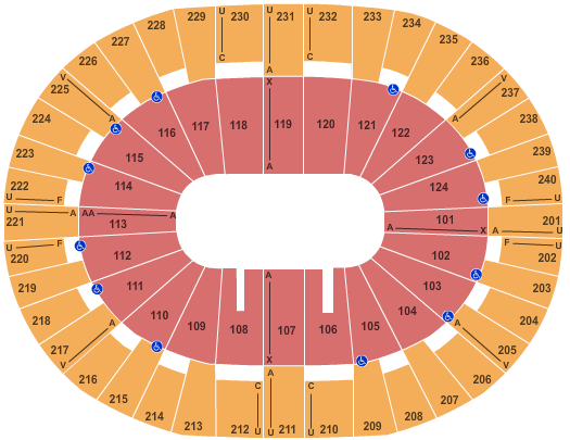 Lawrence Joel Veterans Memorial Coliseum Seating Chart: Open Floor