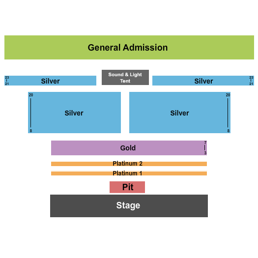 Lawrenceburg Rotary Park Seating Chart: End Stage