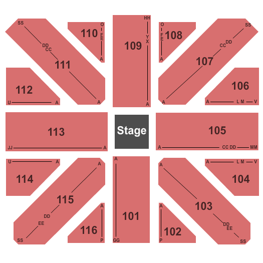 LeConte Event Center at Pigeon Forge Seating Chart: End Stage
