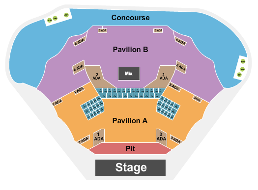 Leader Bank Pavilion Seating Chart: Pit/Pavilions/Concourse