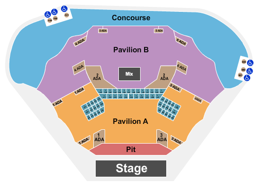 Leader Bank Pavilion Seating Chart: Pit/Pavilions/Concourse