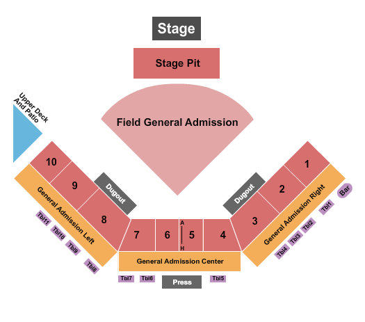 League Stadium Seating Chart: Endstage GA