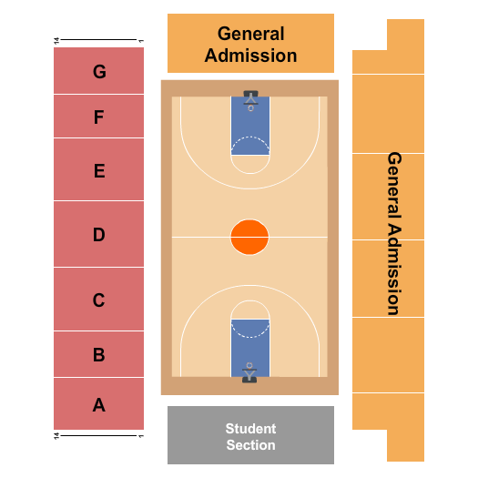 Lee Arena at Petro Allied Health Center Seating Chart: Basketball