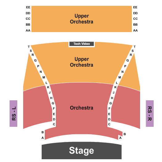 Lee College Performing Arts Center Seating Chart: Endstage