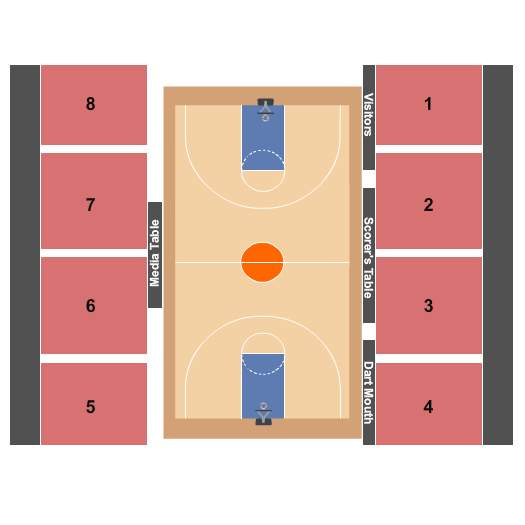 Leede Arena Seating Chart: Basketball