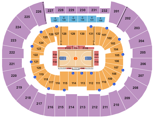 Legacy Arena at The BJCC Seating Chart: Basketball - NBA