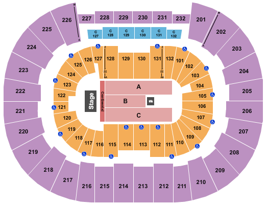 Legacy Arena at The BJCC Seating Chart: Endstage Continental 2